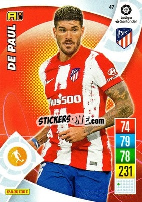 Sticker Rodrigo De Paul - Liga Santander 2021-2022. Adrenalyn XL
 n. 47 - Panini