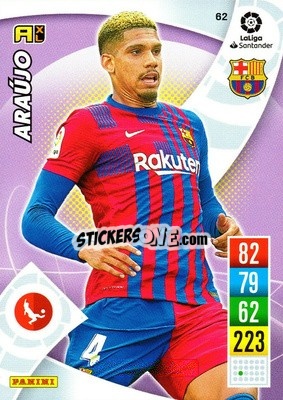 Sticker Ronald Araújo - Liga Santander 2021-2022. Adrenalyn XL
 n. 62 - Panini