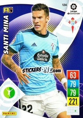 Sticker Santi Mina - Liga Santander 2021-2022. Adrenalyn XL
 n. 124 - Panini