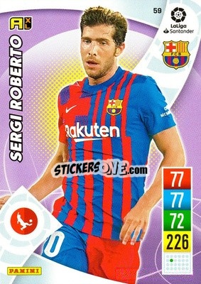Sticker Sergi Roberto - Liga Santander 2021-2022. Adrenalyn XL
 n. 59 - Panini