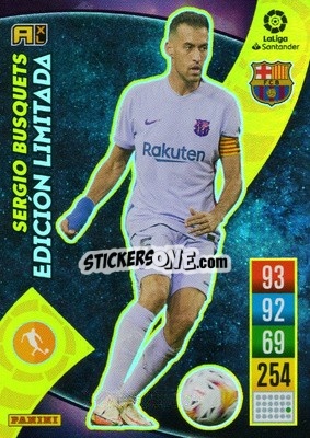 Sticker Sergio Busquets - Liga Santander 2021-2022. Adrenalyn XL
 n. LE-SB - Panini