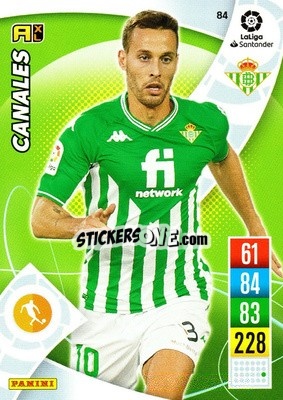 Sticker Sergio Canales - Liga Santander 2021-2022. Adrenalyn XL
 n. 84 - Panini