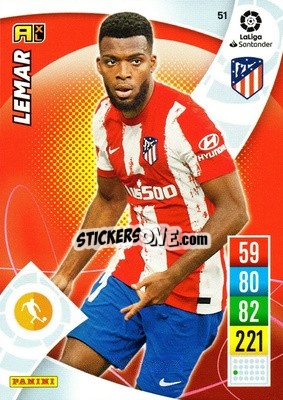 Sticker Thomas Lemar - Liga Santander 2021-2022. Adrenalyn XL
 n. 51 - Panini