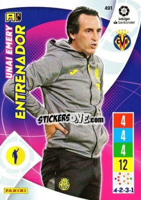 Sticker Unai Emery - Liga Santander 2021-2022. Adrenalyn XL
 n. 491 - Panini