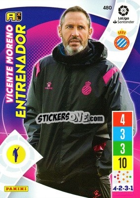 Sticker Vicente Moreno - Liga Santander 2021-2022. Adrenalyn XL
 n. 480 - Panini
