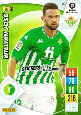 Sticker Willian José - Liga Santander 2021-2022. Adrenalyn XL
 n. 90 - Panini