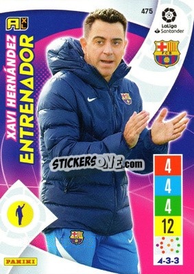 Sticker Xavi Hernández - Liga Santander 2021-2022. Adrenalyn XL
 n. 475 - Panini