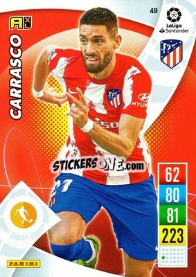 Sticker Yannick Carrasco - Liga Santander 2021-2022. Adrenalyn XL
 n. 49 - Panini