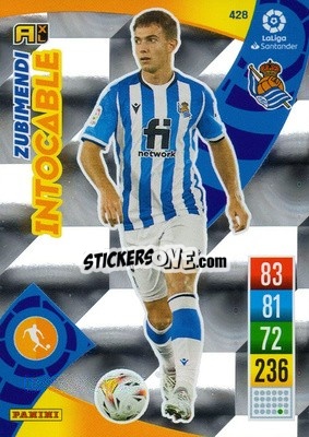 Sticker Zubimendi - Liga Santander 2021-2022. Adrenalyn XL
 n. 428 - Panini