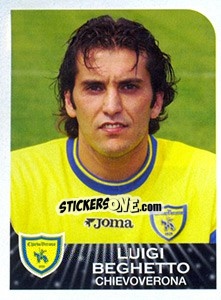 Sticker Luigi Beghetto - Calciatori 2002-2003 n. 97 - Panini