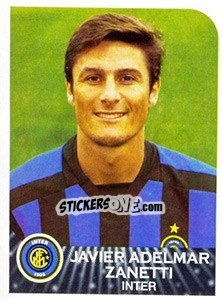 Sticker Javier Adelmar Zanetti - Calciatori 2002-2003 n. 168 - Panini