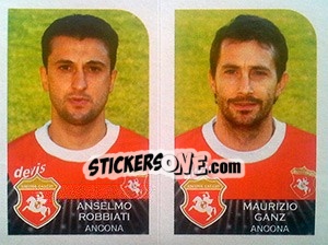Sticker Anselmo Robbiati / Maurizio Ganz - Calciatori 2002-2003 - Panini