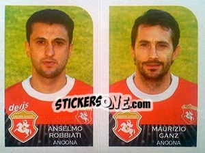 Sticker Anselmo Robbiati / Maurizio Ganz - Calciatori 2002-2003 n. 458 - Panini
