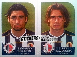 Sticker Riccardo Bonetto / Luigi Lavecchia - Calciatori 2002-2003 n. 464 - Panini
