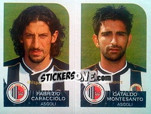 Cromo Fabrizio Caracciolo / Cataldo Montesanto - Calciatori 2002-2003 - Panini