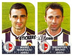 Figurina Mario Bonfiglio / Salvatore Bruno - Calciatori 2002-2003 - Panini