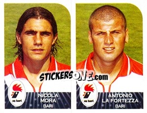 Cromo Nicola Mora / Antonio La Fortezza - Calciatori 2002-2003 - Panini