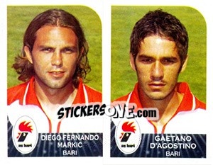 Sticker Diego Fernando Markic / Gaetano D'Agostino - Calciatori 2002-2003 - Panini