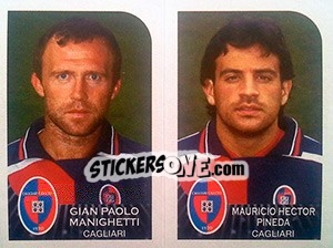 Cromo Gian Paolo Manighetti / Mauricio Hector Pineda - Calciatori 2002-2003 - Panini