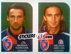 Sticker Giorgio Gorgone / Nelson Abeijon - Calciatori 2002-2003 n. 481 - Panini