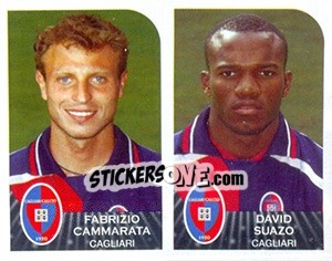 Cromo Fabrizio Cammarata / David Suazo - Calciatori 2002-2003 - Panini