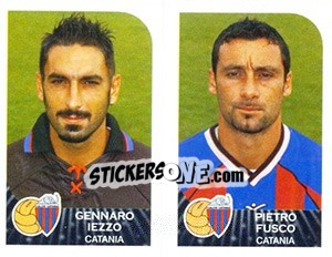 Cromo Gennaro Iezzo / Pietro Fusco - Calciatori 2002-2003 - Panini