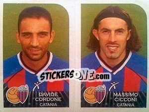 Cromo Davide Cordone / Massimo Cicconi - Calciatori 2002-2003 - Panini