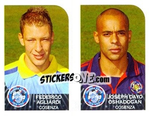 Sticker Federico Agliardi / Joseph Dayo Oshadogan - Calciatori 2002-2003 - Panini