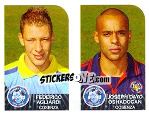 Sticker Federico Agliardi / Joseph Dayo Oshadogan - Calciatori 2002-2003 n. 494 - Panini