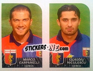 Cromo Marco Carparelli / Claudiu Niculescu - Calciatori 2002-2003 - Panini