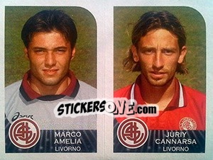 Sticker Marco Amelia / Juriy Cannarsa - Calciatori 2002-2003 - Panini