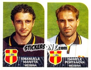 Cromo Emanuele Manitta / Daniele Portanova - Calciatori 2002-2003 - Panini