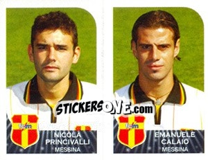 Sticker Nicola Princivalli / Emanuele Calaio - Calciatori 2002-2003 - Panini