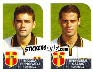 Figurina Nicola Princivalli / Emanuele Calaio - Calciatori 2002-2003 - Panini