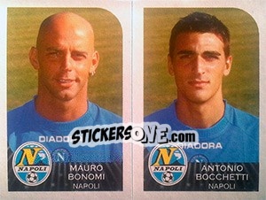 Sticker Mauro Bonomi / Antonio Bocchetti - Calciatori 2002-2003 - Panini