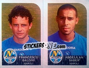 Figurina Francesco Baldini / Abdelilah Saber - Calciatori 2002-2003 - Panini