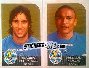 Sticker Claudio Ferrarese / Jose Luis Vidigal - Calciatori 2002-2003 - Panini