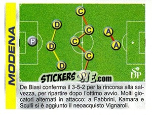 Cromo Schema - Calciatori 2002-2003 - Panini