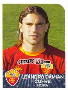Sticker Leandro Damian Cufre - Calciatori 2002-2003 n. T80 - Panini