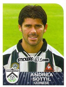 Figurina Andrea Sottil - Calciatori 2002-2003 - Panini