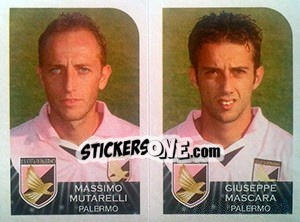 Figurina Massimo Mutarelli / Giuseppe Mascara - Calciatori 2002-2003 - Panini