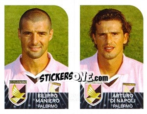 Sticker Filippo Maniero / Arturo Di Napoli - Calciatori 2002-2003 - Panini