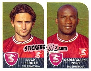 Sticker Luca Pierotti / Marco André Zoro - Calciatori 2002-2003 n. 556 - Panini