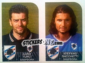 Sticker Luigi Turci / Stefano Sacchetti - Calciatori 2002-2003 - Panini