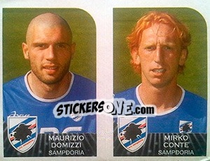 Cromo Maurizio Domizzi / Mirko Conte - Calciatori 2002-2003 - Panini