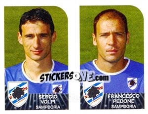Sticker Sergio Volpi / Francesco Pedone - Calciatori 2002-2003 - Panini