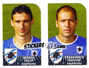 Sticker Sergio Volpi / Francesco Pedone - Calciatori 2002-2003 n. 567 - Panini