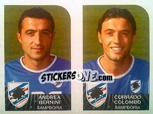 Sticker Andrea Bernini / Corrado Colombo - Calciatori 2002-2003 n. 568 - Panini