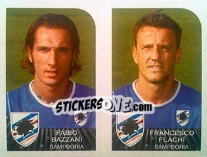 Sticker Fabio Bazzani / Francesco Flachi - Calciatori 2002-2003 n. 569 - Panini