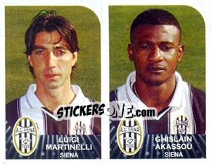Sticker Luigi Martinelli / Ghislain Akassou - Calciatori 2002-2003 n. 573 - Panini